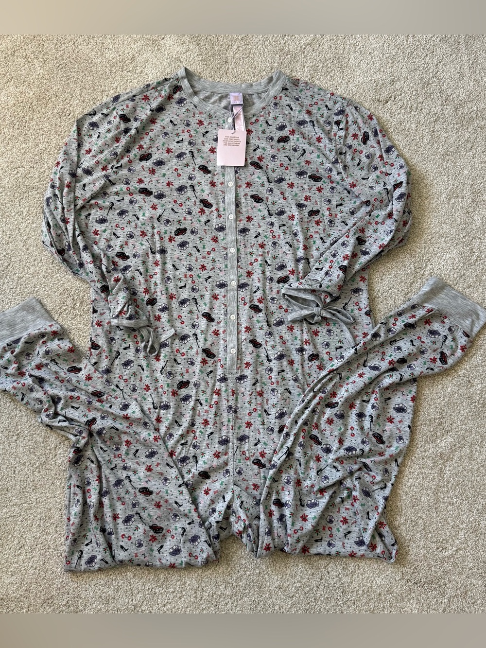 NWT Savage X Fenty 'Tis The Savage Holiday Print Open-Back One-Piece 2X